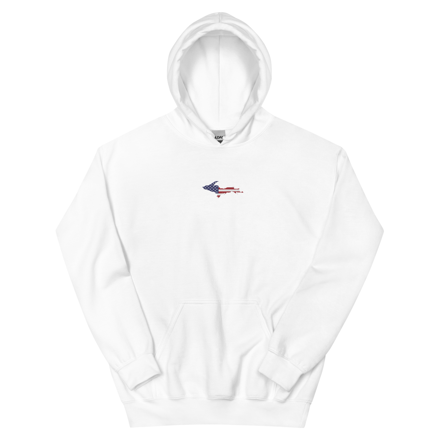 Michigan Upper Peninsula Hoodie (w/ Embroidered UP USA Flag Outline) | Unisex Standard