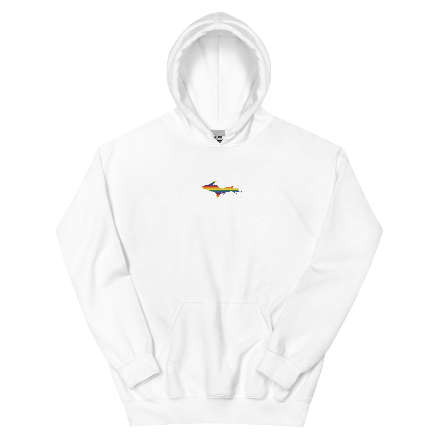 Michigan Upper Peninsula Hoodie (w/ Embroidered UP Pride Flag Outline) | Unisex Standard