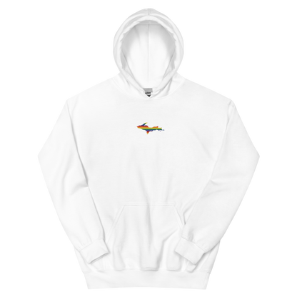 Michigan Upper Peninsula Hoodie (w/ Embroidered UP Pride Flag Outline) | Unisex Standard