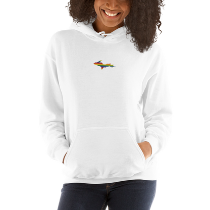 Michigan Upper Peninsula Hoodie (w/ Embroidered UP Pride Flag Outline) | Unisex Standard