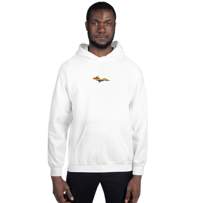 Michigan Upper Peninsula Hoodie (w/ Embroidered UP Pride Flag Outline) | Unisex Standard