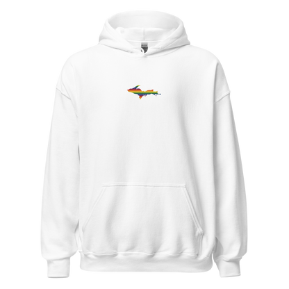 Michigan Upper Peninsula Hoodie (w/ Embroidered UP Pride Flag Outline) | Unisex Standard