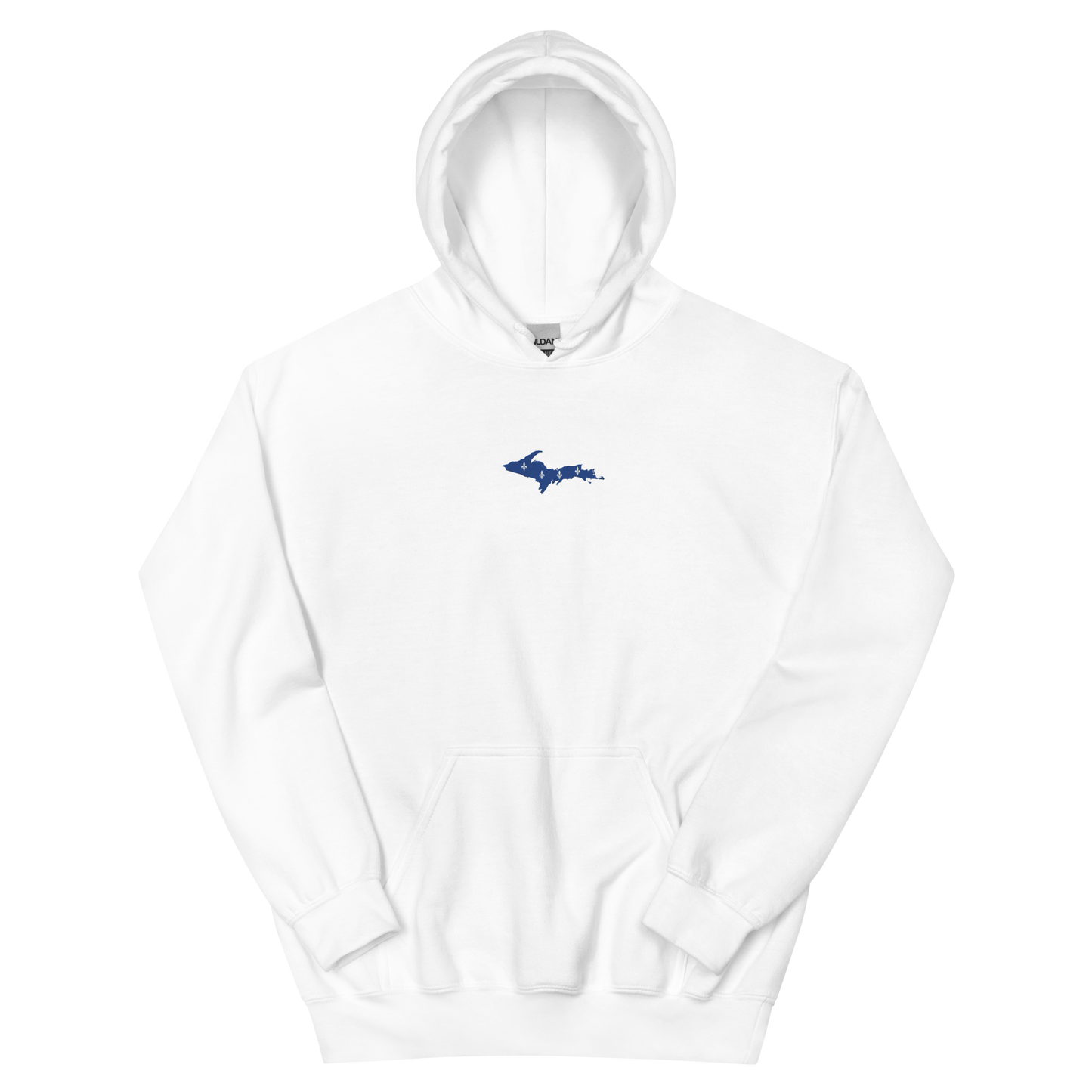 Michigan Upper Peninsula Hoodie (w/ Embroidered UP Quebec Flag Outline) | Unisex Standard