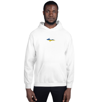 Michigan Upper Peninsula Hoodie (w/ Embroidered UP Ukraine Flag Outline) | Unisex Standard