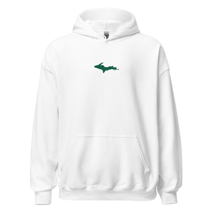 Michigan Upper Peninsula Hoodie (w/ Embroidered Green UP Outline) | Unisex Standard