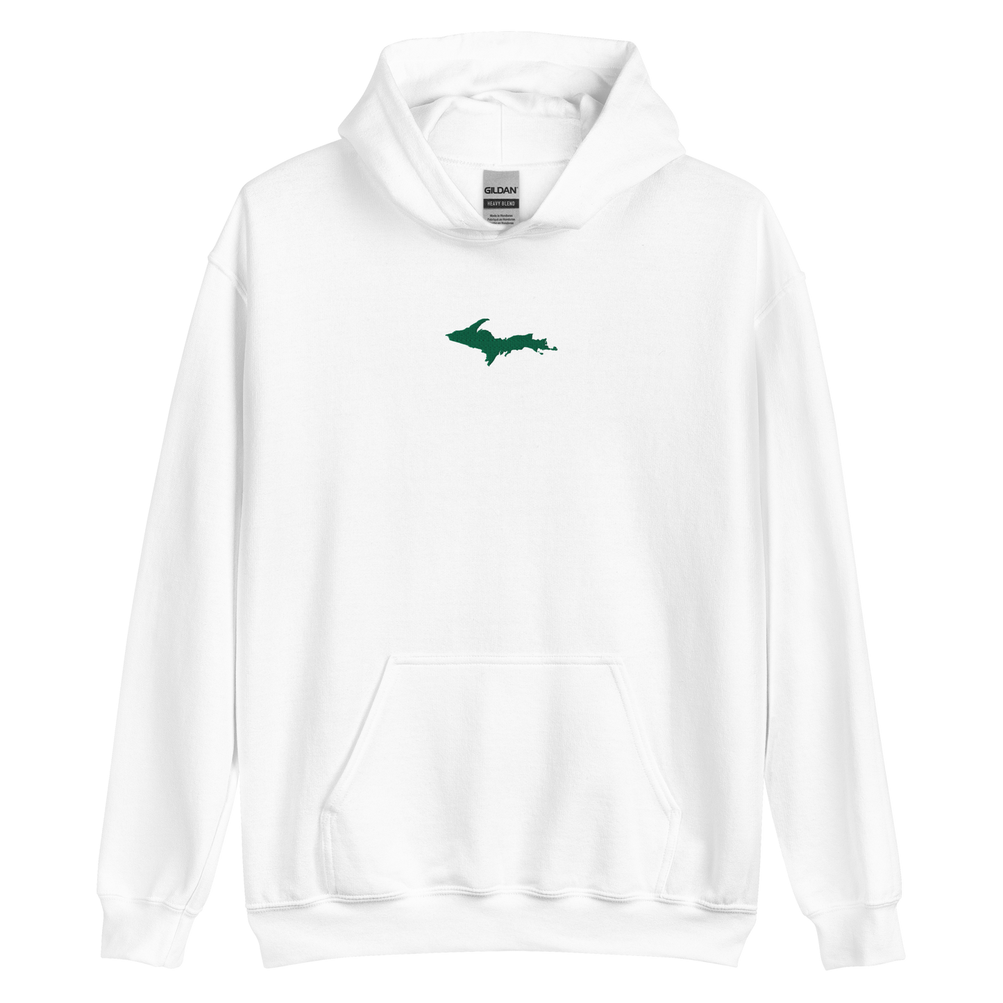 Michigan Upper Peninsula Hoodie (w/ Embroidered Green UP Outline) | Unisex Standard