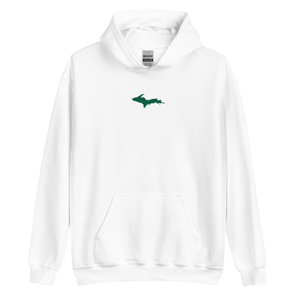 Michigan Upper Peninsula Hoodie (w/ Embroidered Green UP Outline) | Unisex Standard