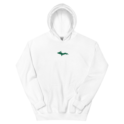 Michigan Upper Peninsula Hoodie (w/ Embroidered Green UP Outline) | Unisex Standard