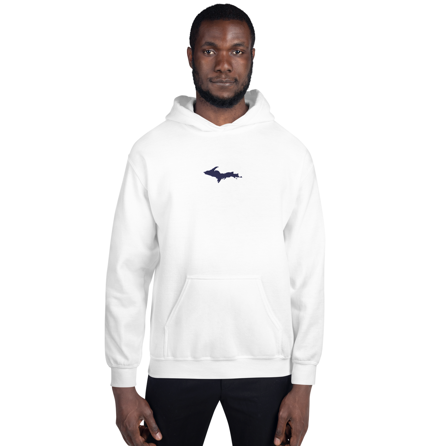 Michigan Upper Peninsula Hoodie (w/ Embroidered UP Outline) | Unisex Standard