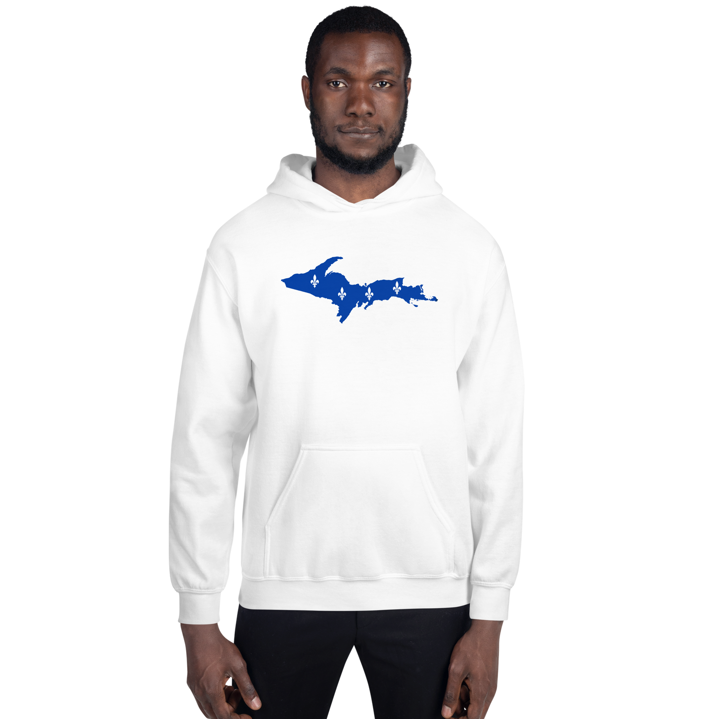 Michigan Upper Peninsula Hoodie (w/ UP Quebec Flag Outline) | Unisex Standard