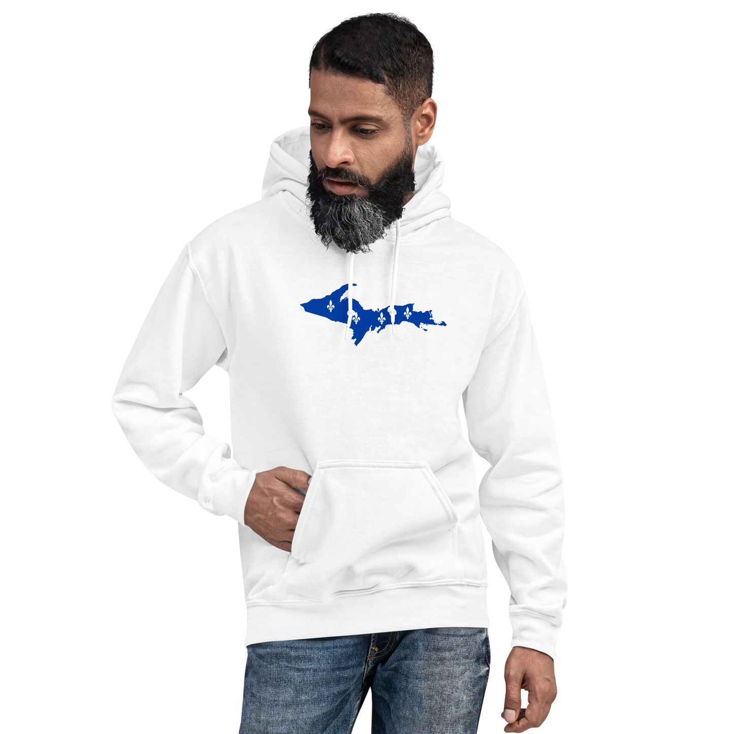 Michigan Upper Peninsula Hoodie (w/ UP Quebec Flag Outline) | Unisex Standard