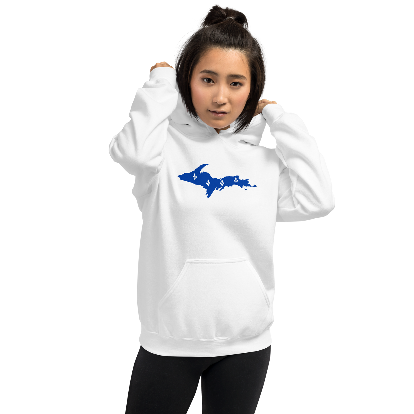 Michigan Upper Peninsula Hoodie (w/ UP Quebec Flag Outline) | Unisex Standard