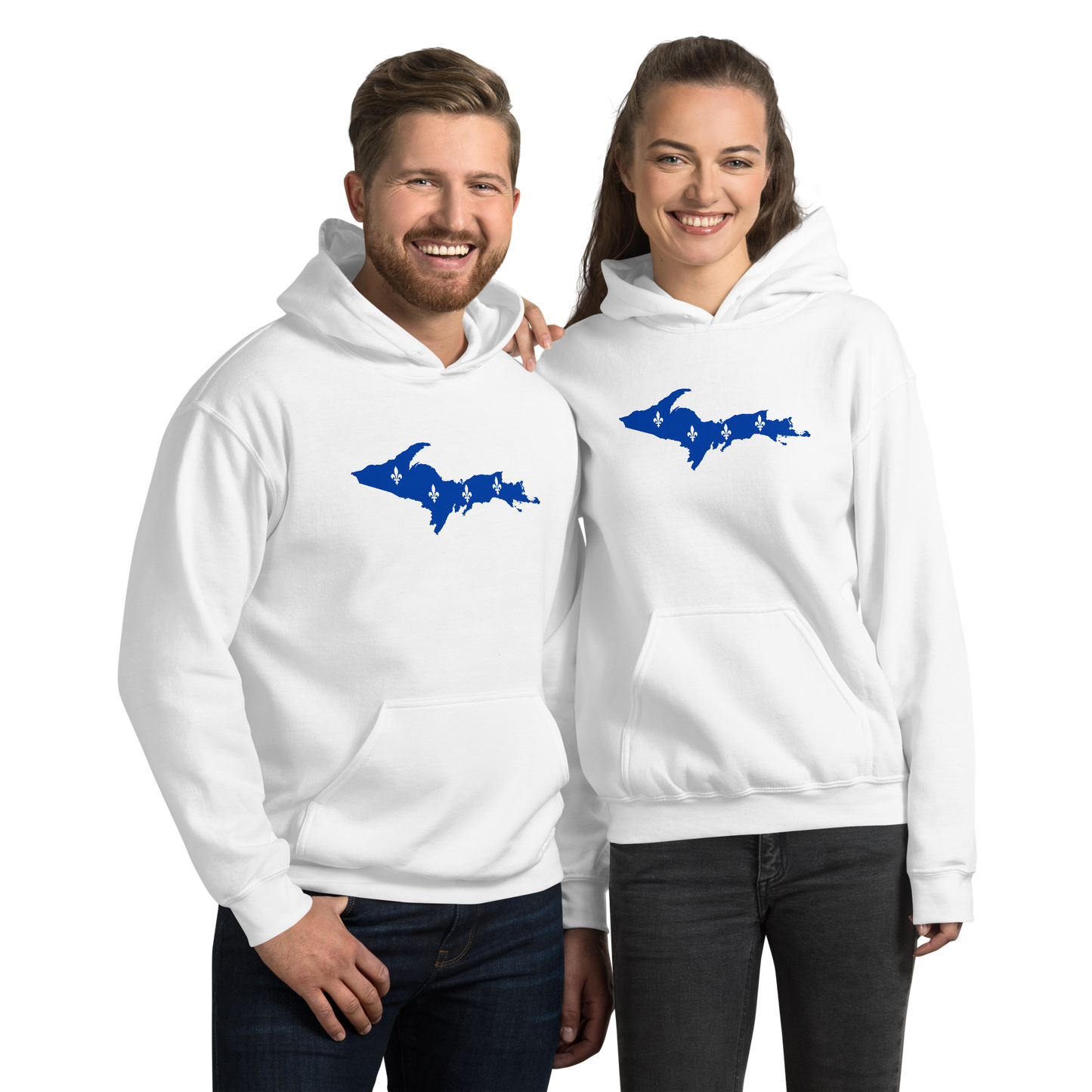 Michigan Upper Peninsula Hoodie (w/ UP Quebec Flag Outline) | Unisex Standard