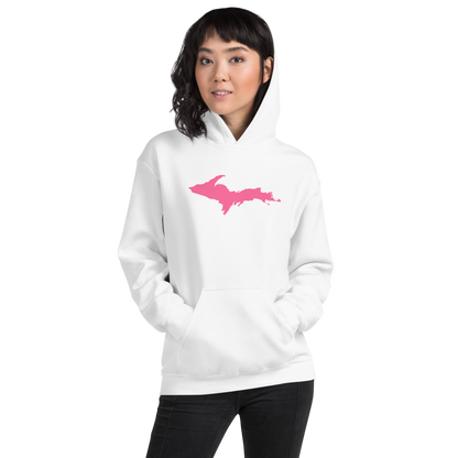 Michigan Upper Peninsula Hoodie (w/ Pink UP Outline) | Unisex Standard