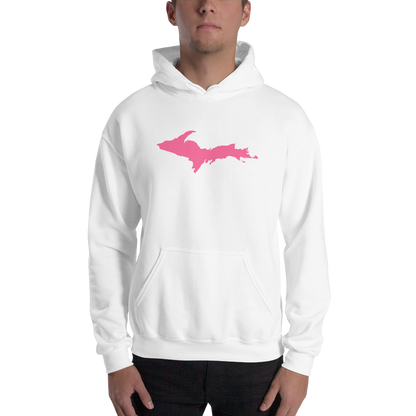 Michigan Upper Peninsula Hoodie (w/ Pink UP Outline) | Unisex Standard