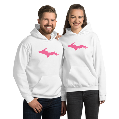 Michigan Upper Peninsula Hoodie (w/ Pink UP Outline) | Unisex Standard