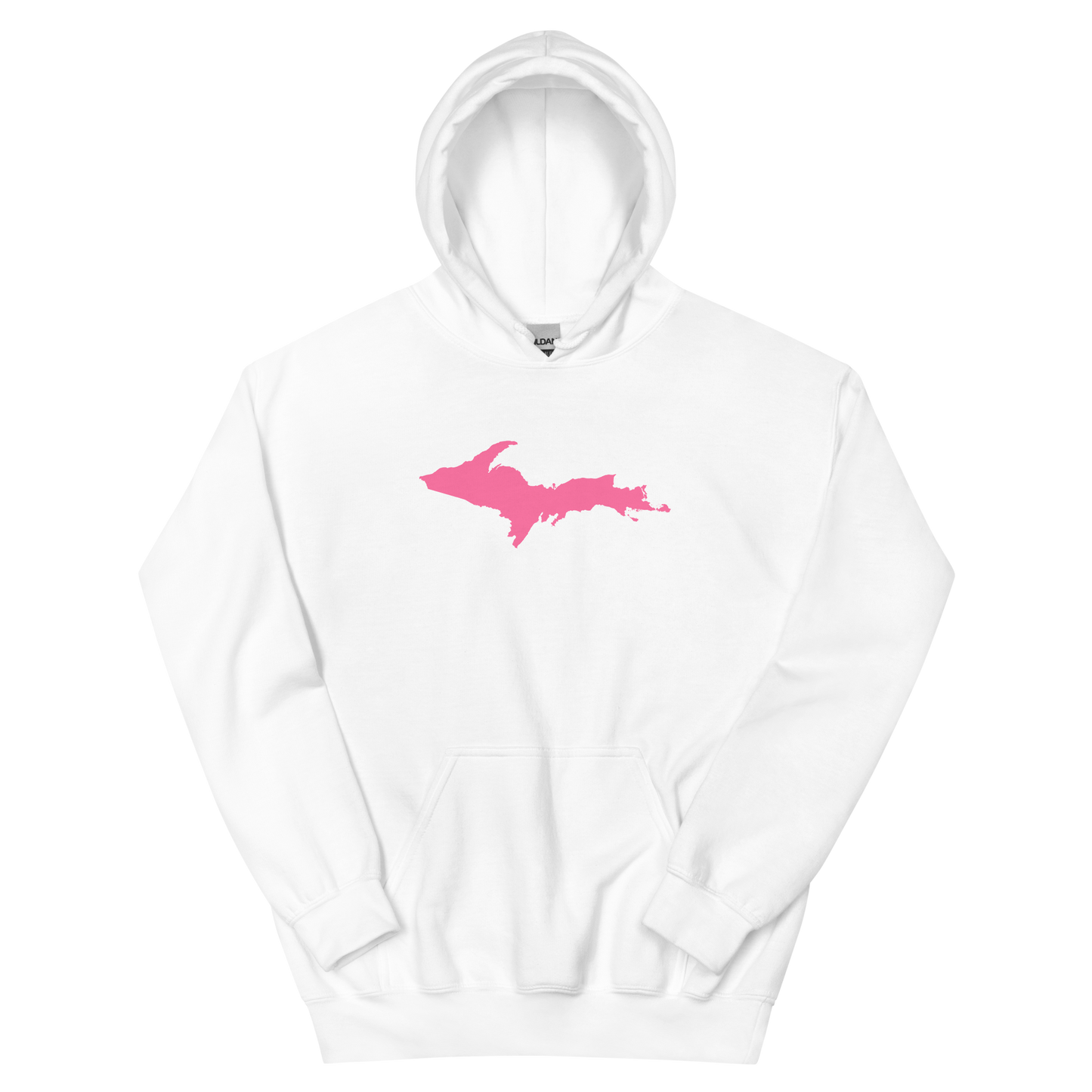 Michigan Upper Peninsula Hoodie (w/ Pink UP Outline) | Unisex Standard