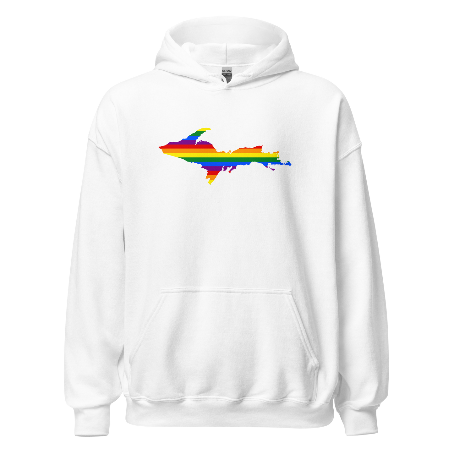 Michigan Upper Peninsula Hoodie (w/ UP Pride Flag Outline) | Unisex Standard