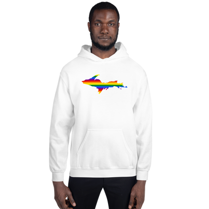 Michigan Upper Peninsula Hoodie (w/ UP Pride Flag Outline) | Unisex Standard