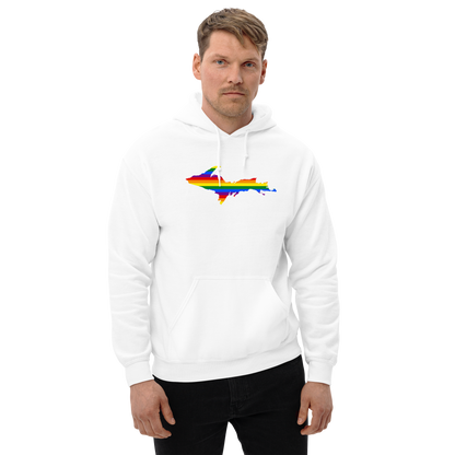 Michigan Upper Peninsula Hoodie (w/ UP Pride Flag Outline) | Unisex Standard