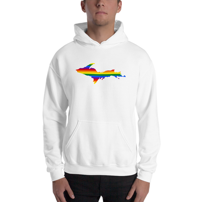 Michigan Upper Peninsula Hoodie (w/ UP Pride Flag Outline) | Unisex Standard