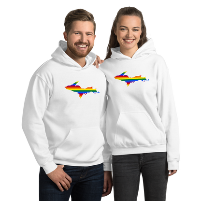 Michigan Upper Peninsula Hoodie (w/ UP Pride Flag Outline) | Unisex Standard