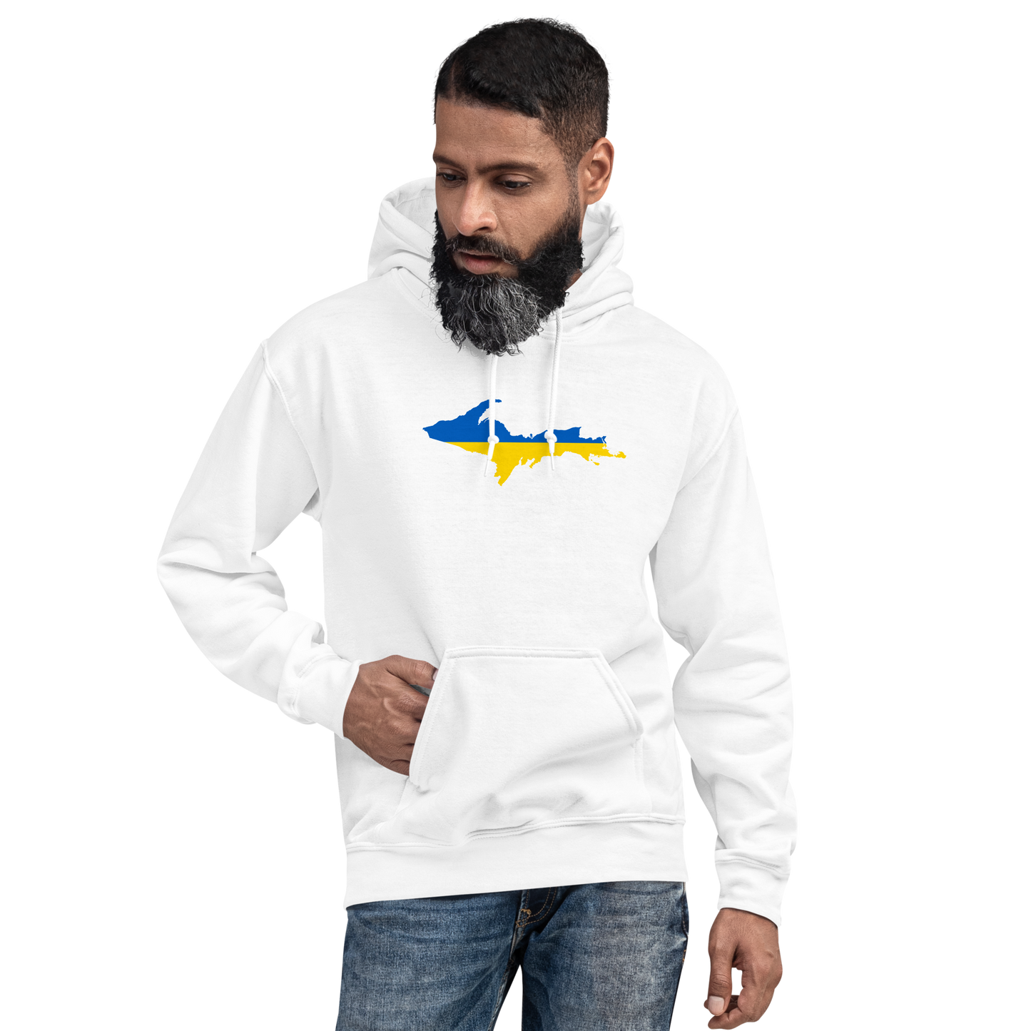 Michigan Upper Peninsula Hoodie (w/ UP Ukraine Outline) | Unisex Standard