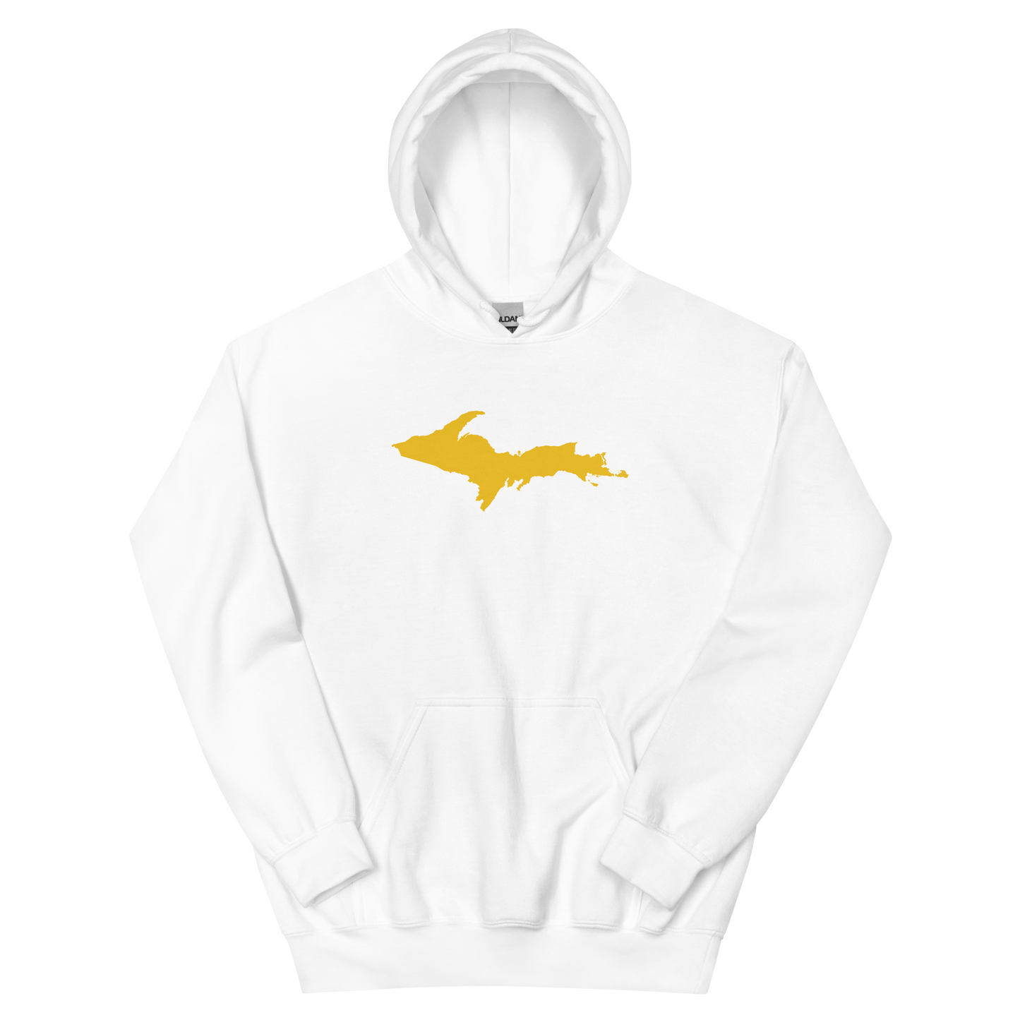 Michigan Upper Peninsula Hoodie (w/ Gold UP Outline) | Unisex Standard