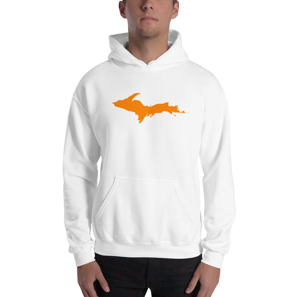 Michigan Upper Peninsula Hoodie (w/ Orange UP Outline) | Unisex Standard