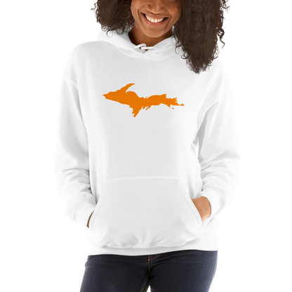 Michigan Upper Peninsula Hoodie (w/ Orange UP Outline) | Unisex Standard