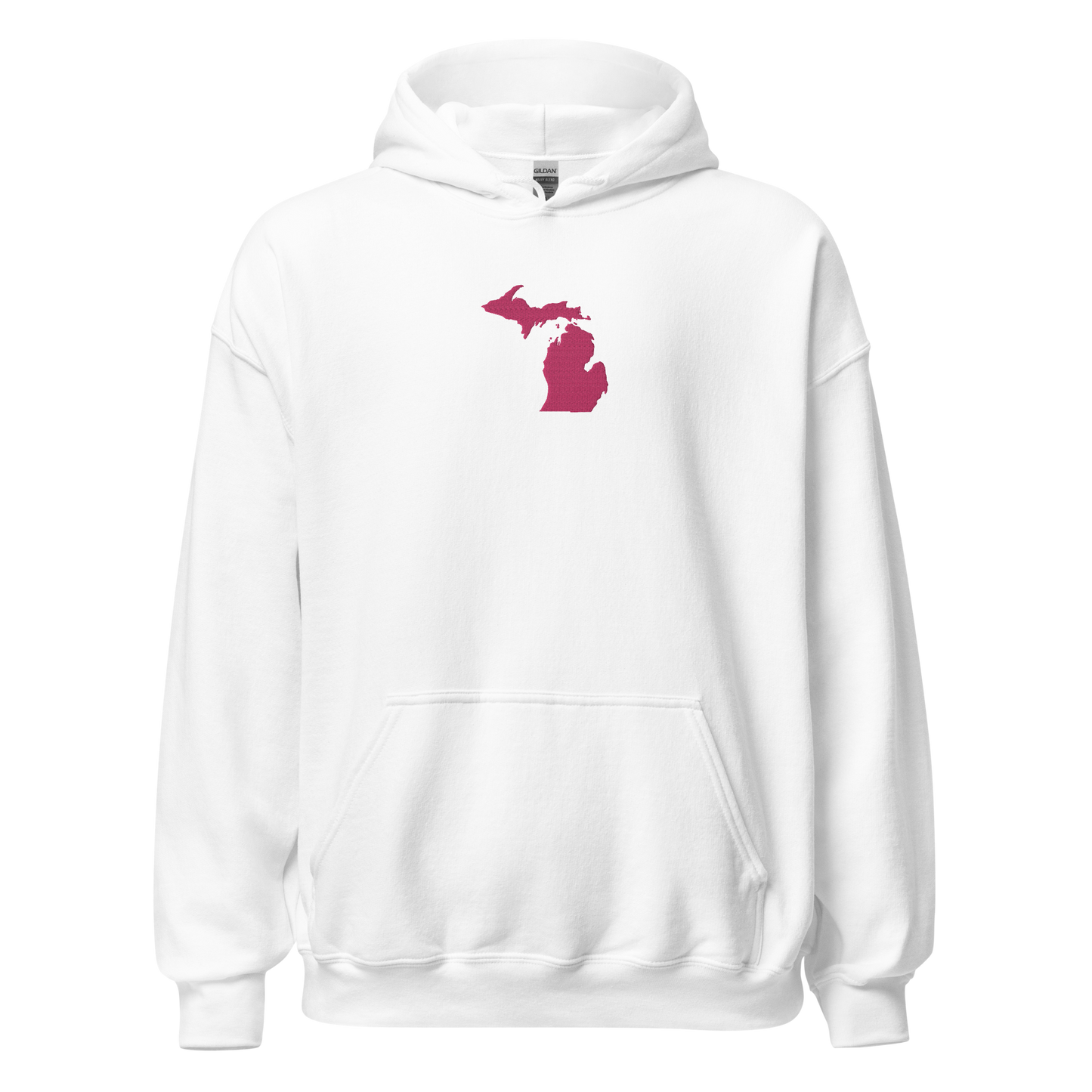 Michigan Hoodie (w/ Pink MI Outline) | Unisex Standard - Emb.