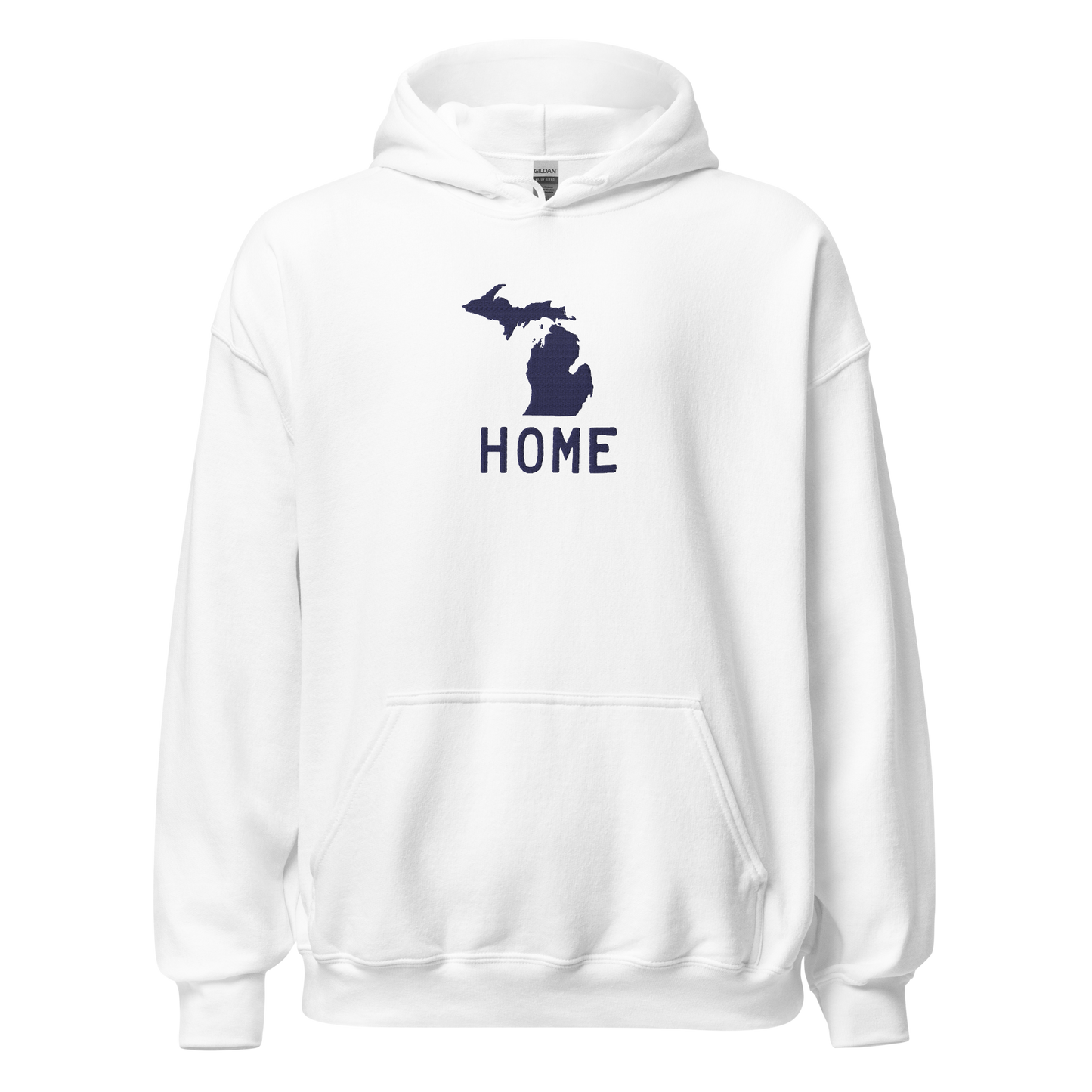 Michigan 'Home' Hoodie (Licence Plate Font) | Unisex Standard - Emb.