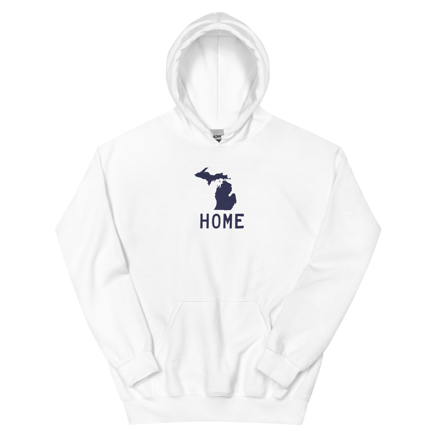 Michigan 'Home' Hoodie (Licence Plate Font) | Unisex Standard - Emb.