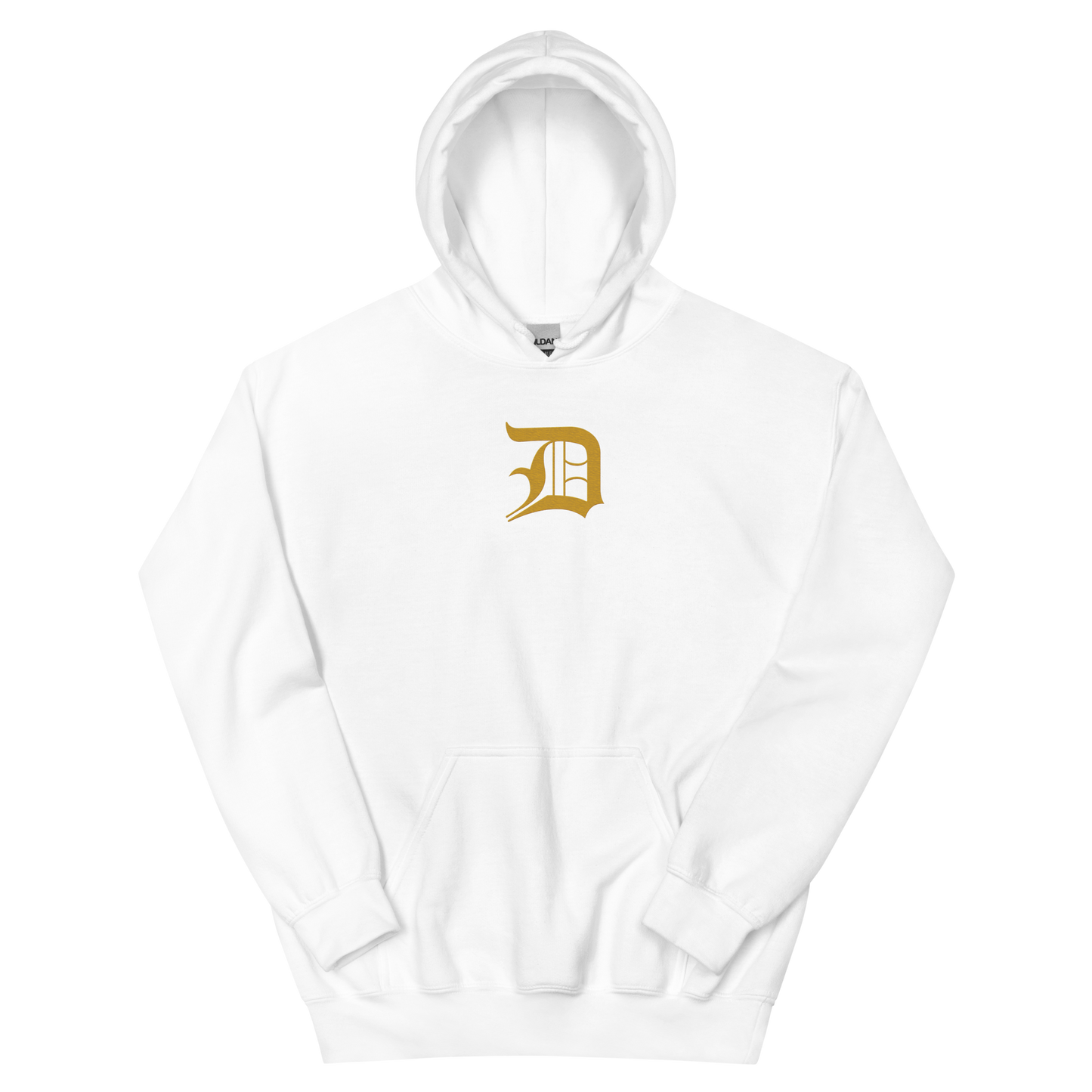 Detroit 'Old English D' Hoodie (Gold) | Unisex Standard - Emb.