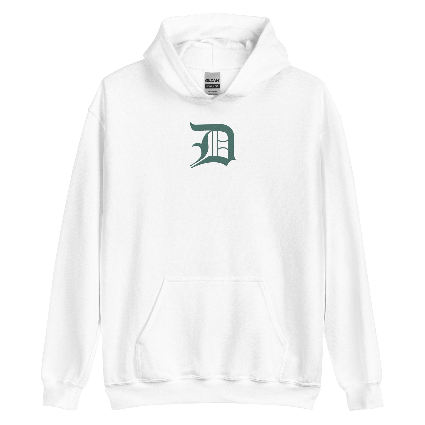 Detroit 'Old English D' Hoodie (Copper Green) | Unisex Standard - Emb.