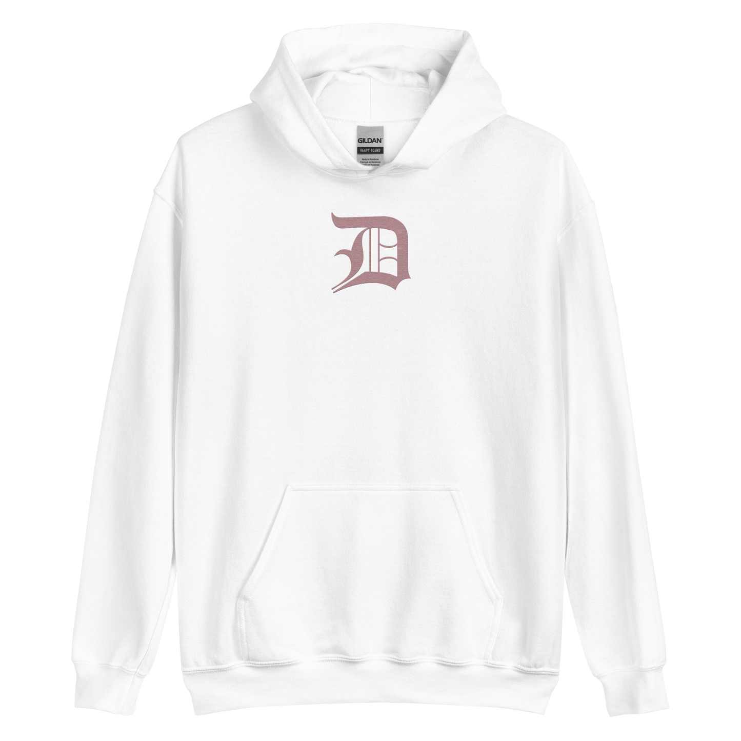 Detroit 'Old English D' Hoodie (Cherry Blossom Pink) | Unisex Standard - Emb.