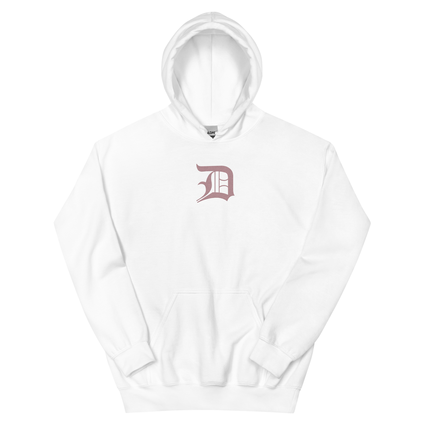 Detroit 'Old English D' Hoodie (Cherry Blossom Pink) | Unisex Standard - Emb.