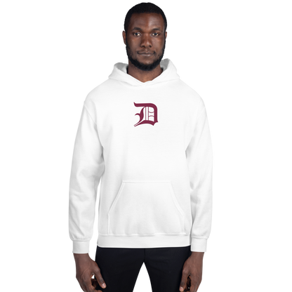 Detroit 'Old English D' Hoodie (Ruby Red) | Unisex Standard - Emb.