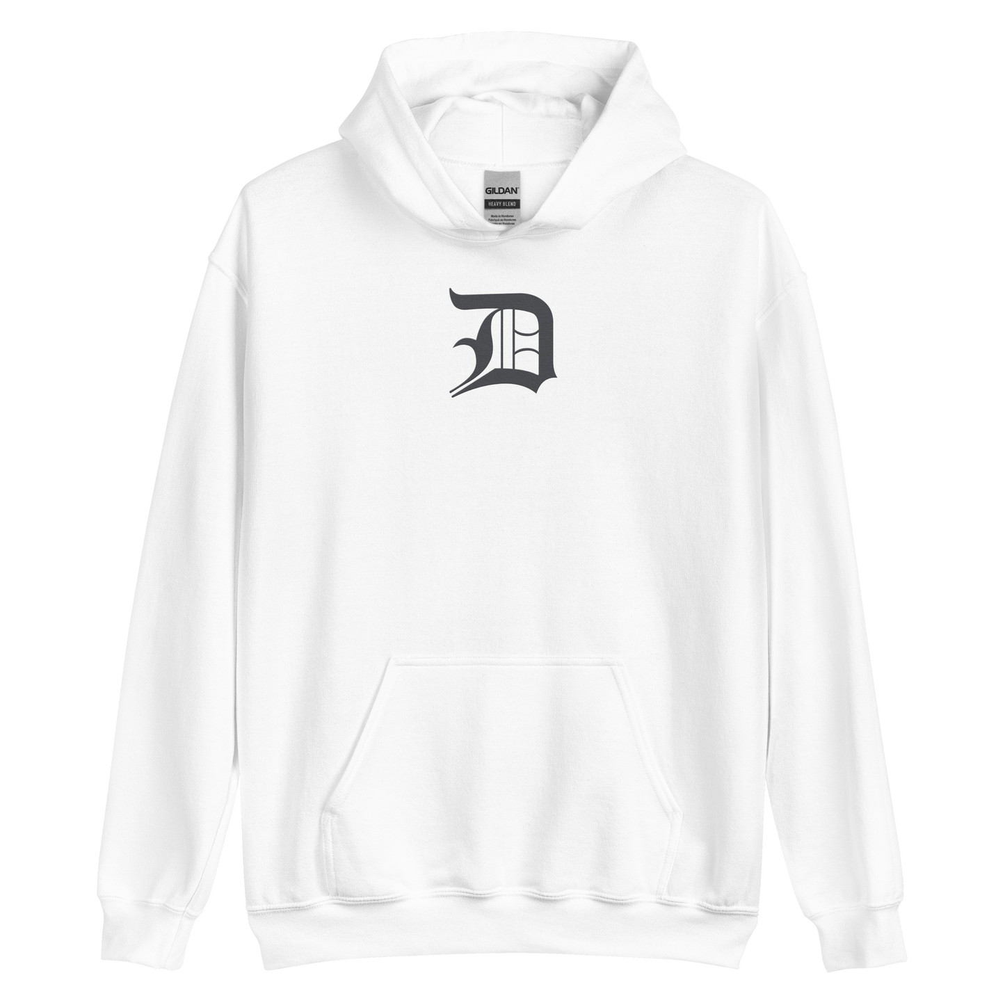 Detroit 'Old English D' Hoodie (Iron Ore Grey) | Unisex Standard - Emb.