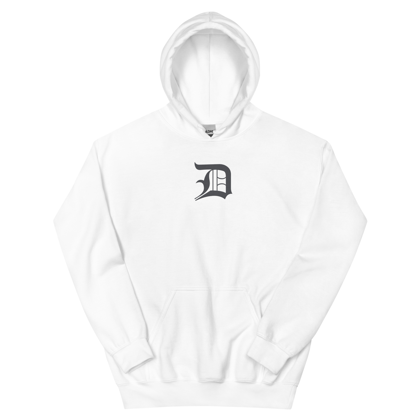 Detroit 'Old English D' Hoodie (Iron Ore Grey) | Unisex Standard - Emb.