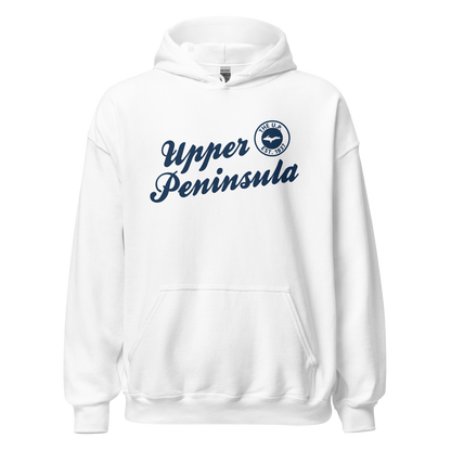 'Upper Peninsula EST. 1837' Hoodie (Navy Script Font) | Unisex Standard