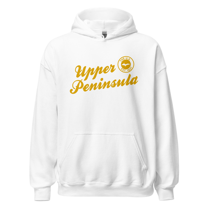 'Upper Peninsula EST. 1837' Hoodie (Gold Script Font) | Unisex Standard