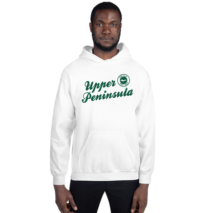 'Upper Peninsula EST. 1837' Hoodie (Superior Green Script Font) | Unisex Standard