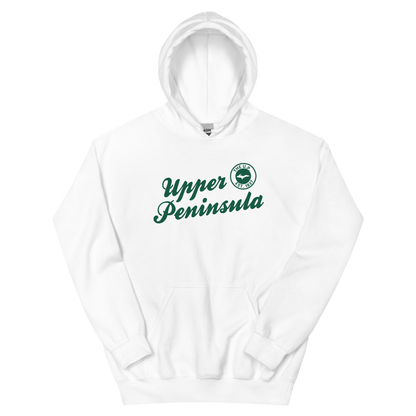 'Upper Peninsula EST. 1837' Hoodie (Superior Green Script Font) | Unisex Standard