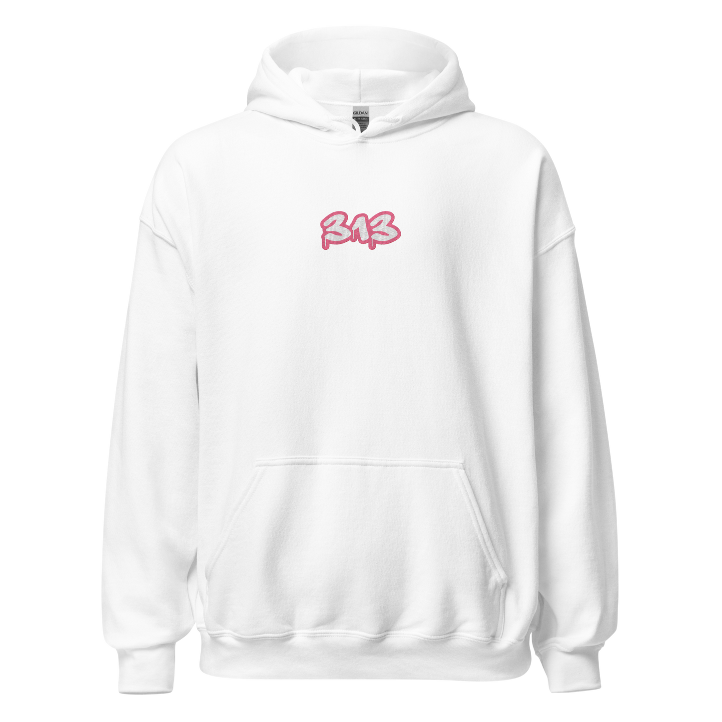 Detroit '313' Hoodie (Rhodochrosite Pink) | Unisex Standard - Emb.