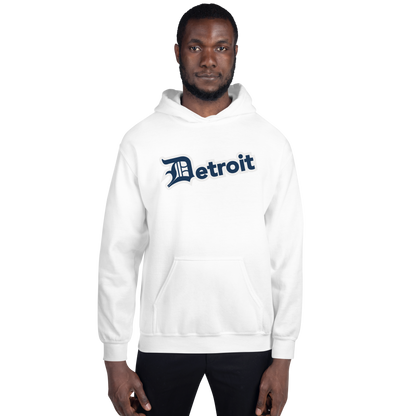 'Detroit' Hoodie (Navy w/ Old English 'D') | Unisex Standard