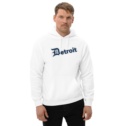 'Detroit' Hoodie (Navy w/ Old English 'D') | Unisex Standard