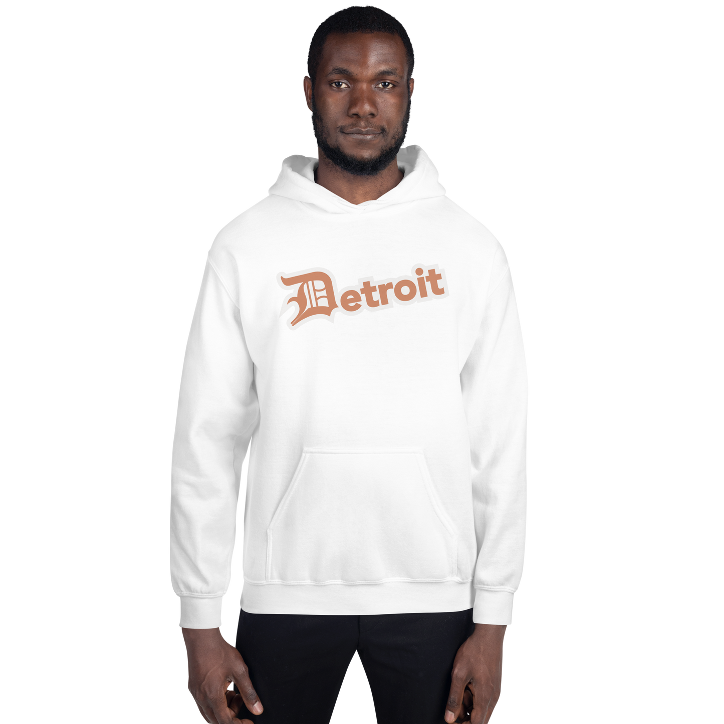 'Detroit' Hoodie (Copper w/ Old English 'D') | Unisex Standard