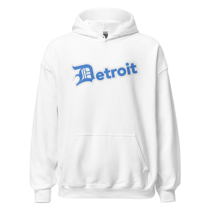 'Detroit' Hoodie (Azure w/ Old English 'D') | Unisex Standard