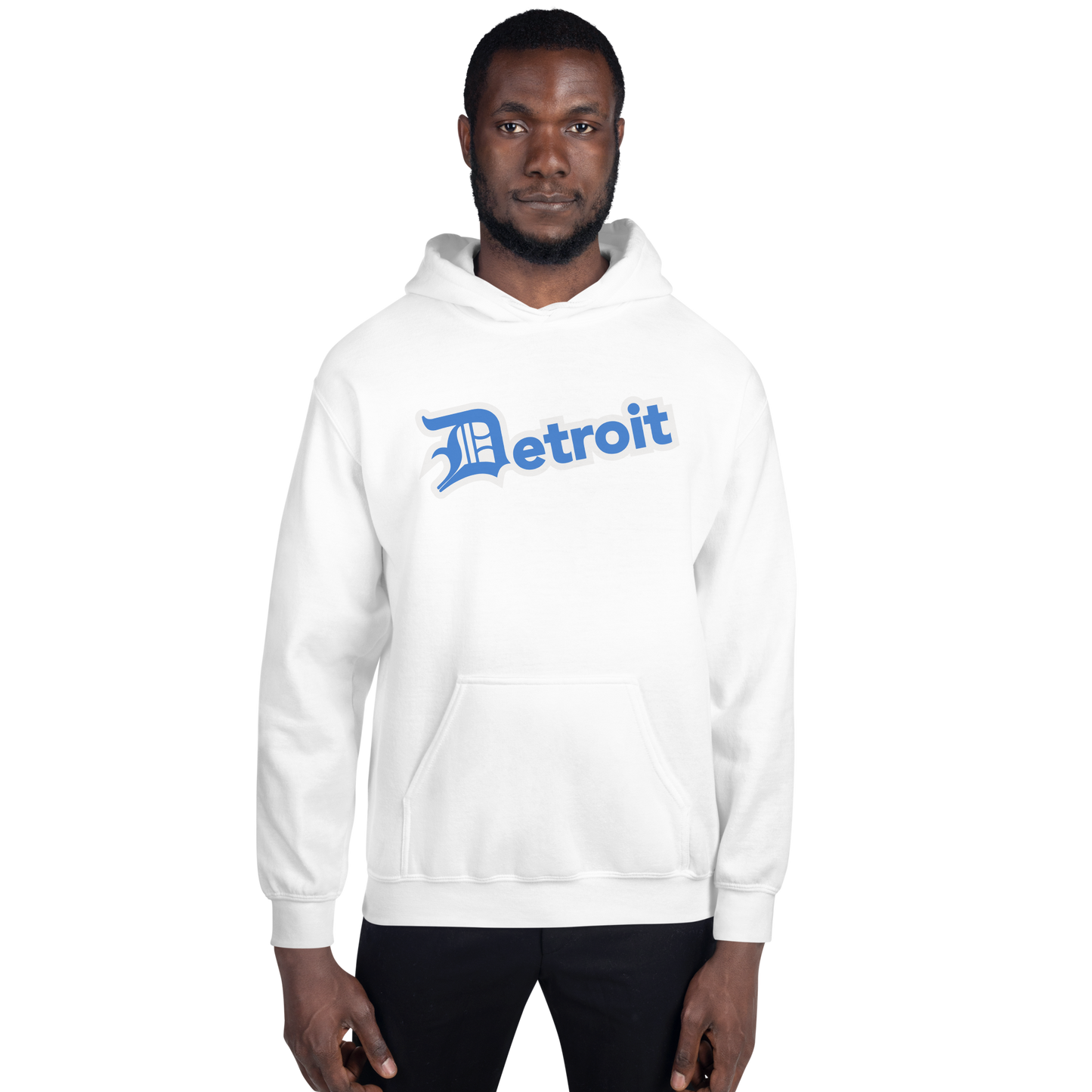 'Detroit' Hoodie (Azure w/ Old English 'D') | Unisex Standard